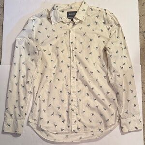✨Bonobos M EUC Cream Shirt with Ostrich's